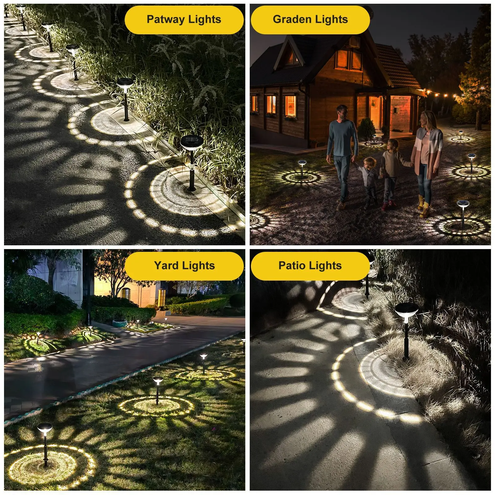 New Pattern Design RGB Waterproof LED Solar Garden Outdoor Landscape Lawn Ground Pathway Stake Light Lamp decor supplier