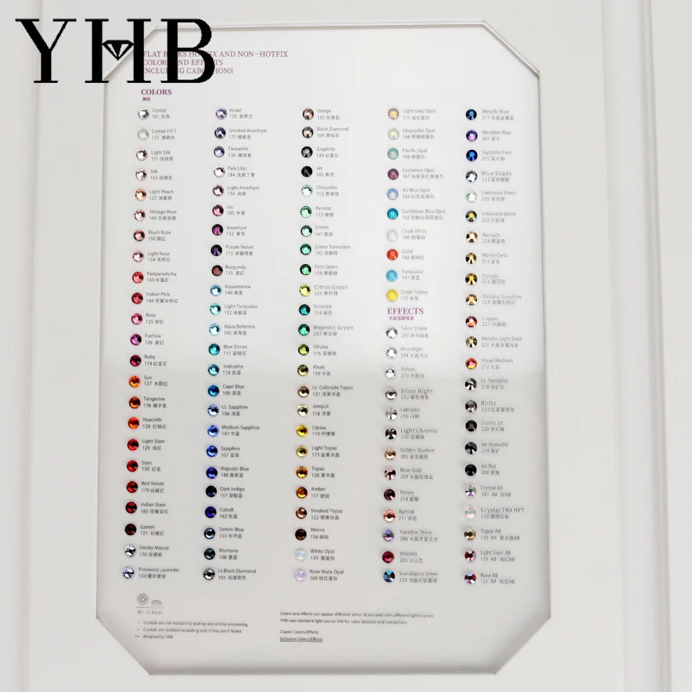 Heat Set Rhinestone Color Card Custom Wholesale Iron-On Rhinestone Designs Hotfix Heat Transfers for ...