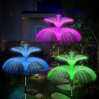 High-quality outdoor solar IP65 waterproof jellyfish fireworks LED decorative lawn lights garden landscape lights