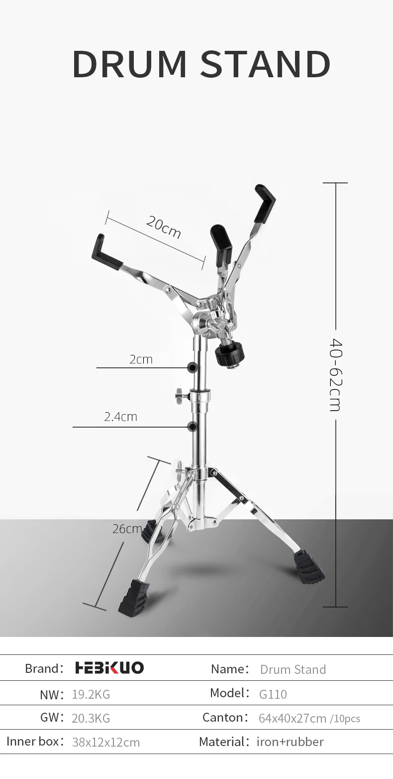 G110 Hebikuo Customized Professional Snare Mic Stand,Snare Drum Stand