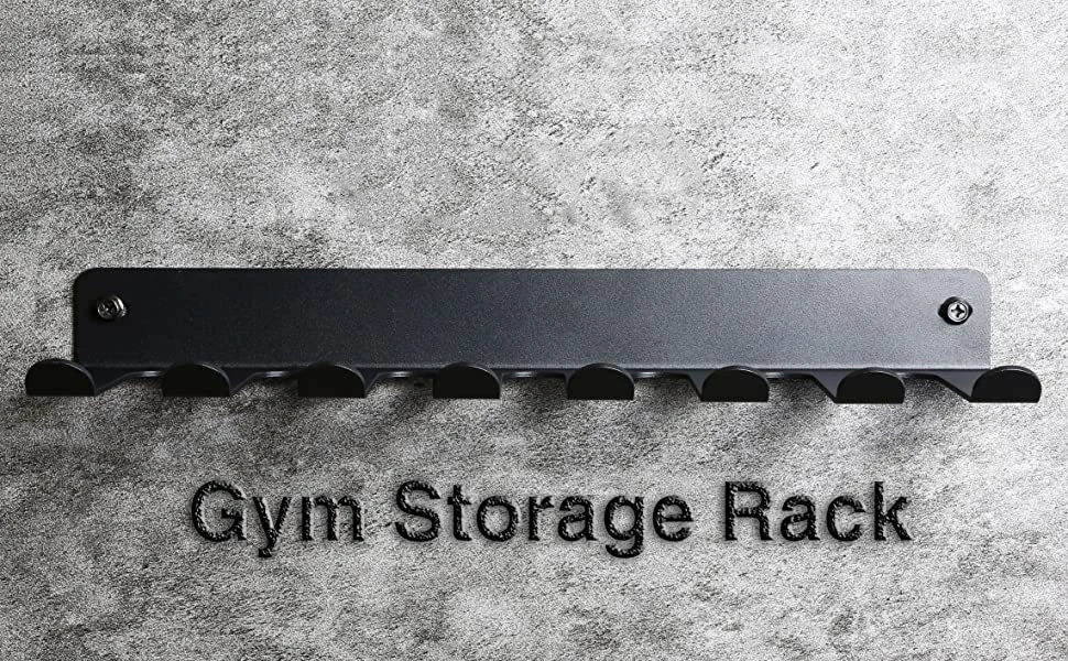 Jhmech Wall Mounted Gym Equipment Resistance Bands Rack Multipurpose