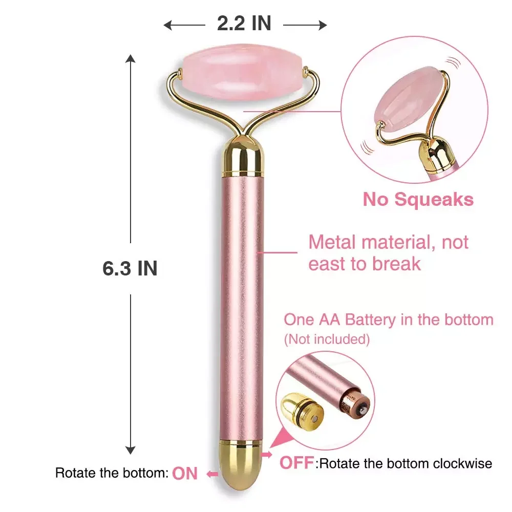 RTS Best Price Sonic Vibrating Private Label Face Lifting Massage Facial Gua Sha Set Quartz Jade Roller Christmas Women Gifts