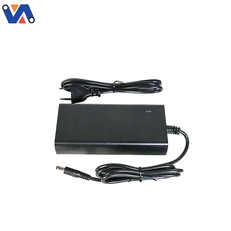 شاحن ذكي أصلي بجهد 54.6 فولت والتيار 2 أمبير لدراجات 48 فولت الكهربائية والسكوترات الكهربائية – وصلة تيار مباشر بمقاس 5.5×2.1 مم – محول آمن لتغذية بطاريات الليثيوم