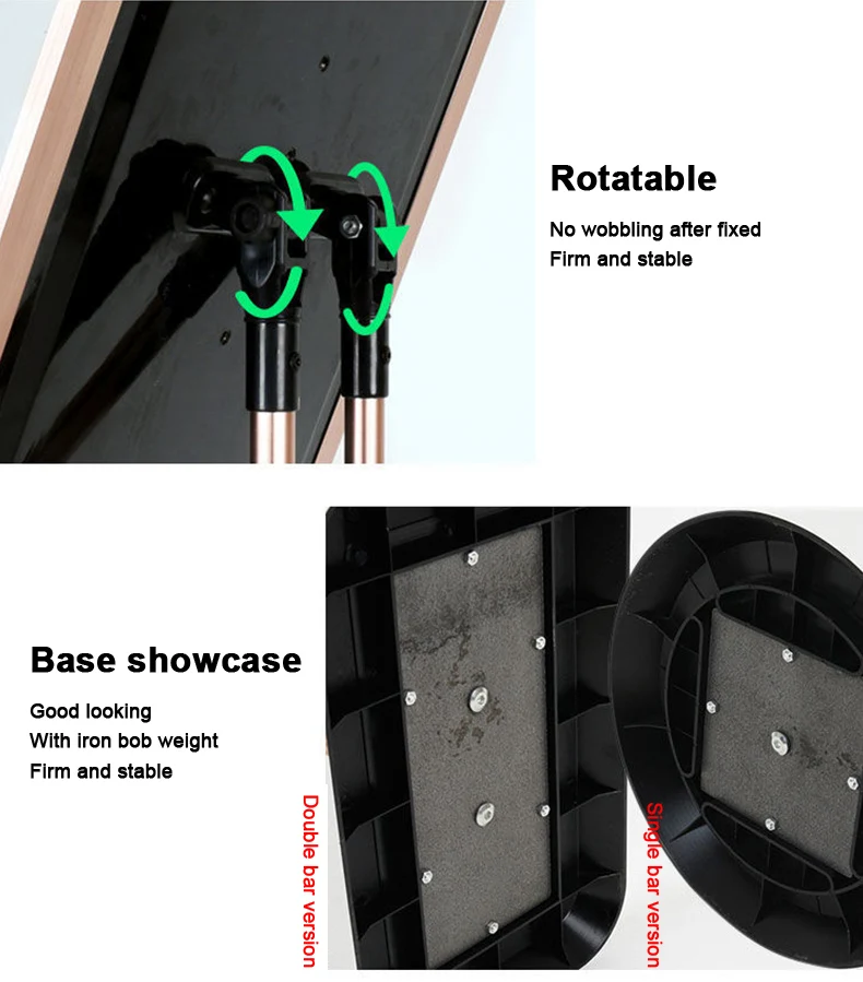 Stainless Steel A2 A3 A4 Poster Stand Adjustable Double Pole Floor Sign