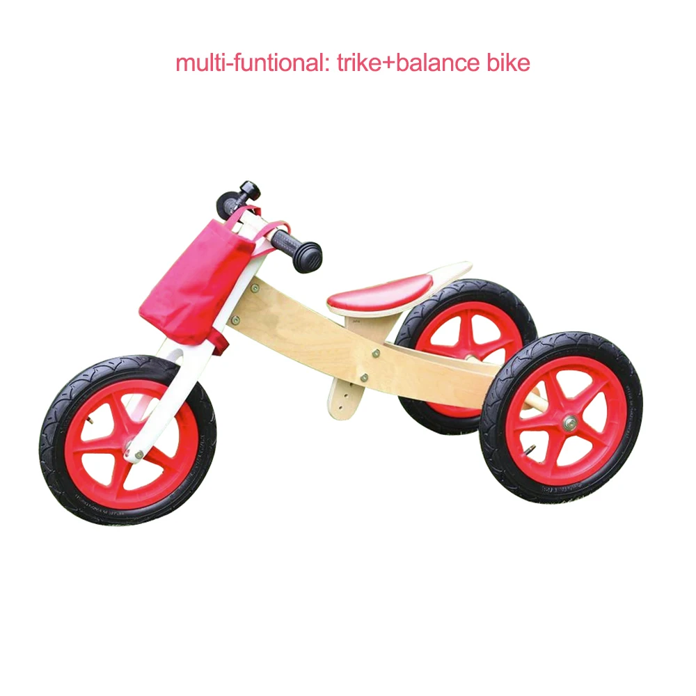 wooden balance bike 2 in 1