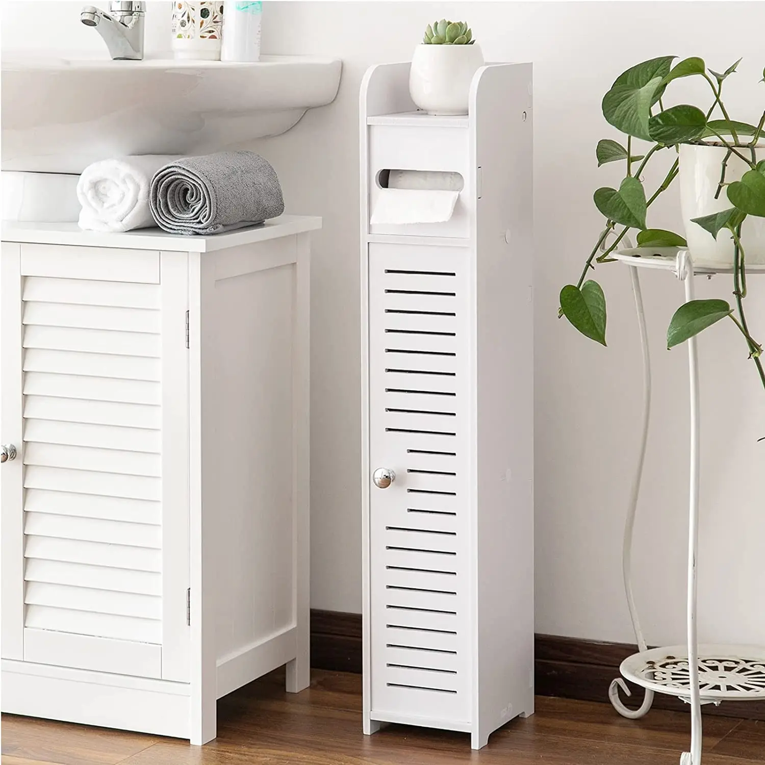 Small Bathroom Storage Corner Base Cabinet With Door Frame Bathroom ...