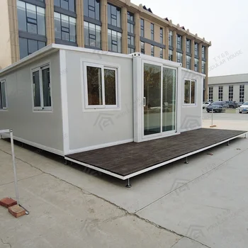 Extended 20ft 2 bedroom prefab homes expandable house apartment building container homes for sale