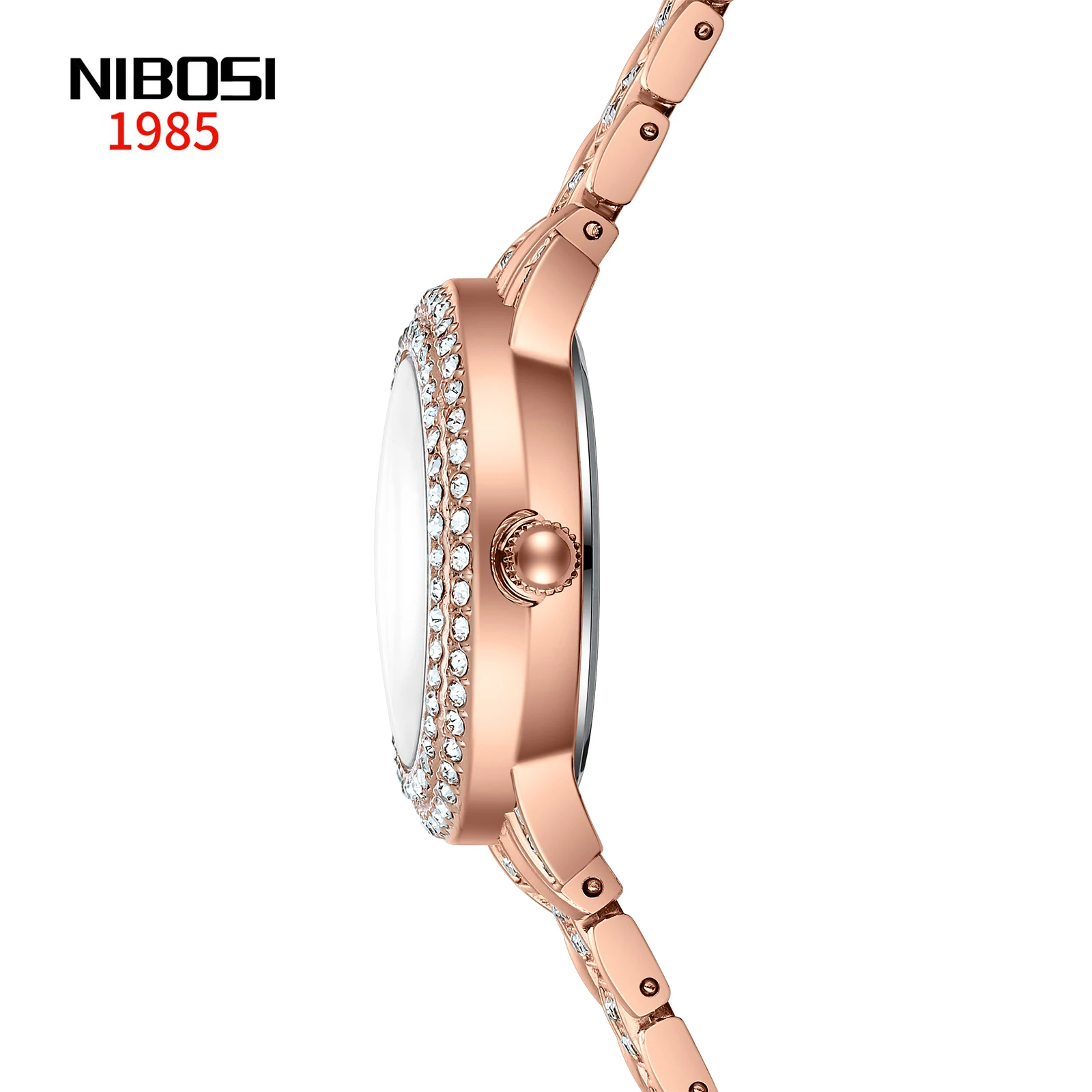 NIBOSI 2552 Superior Top Rating Clock New Product Multifunction Waterproof Latest Women Quartz Watches with Stainless Steel Band