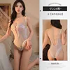 White one-piece-concealed snap closure at crotch