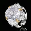 Bague ouverte en diamant blanc