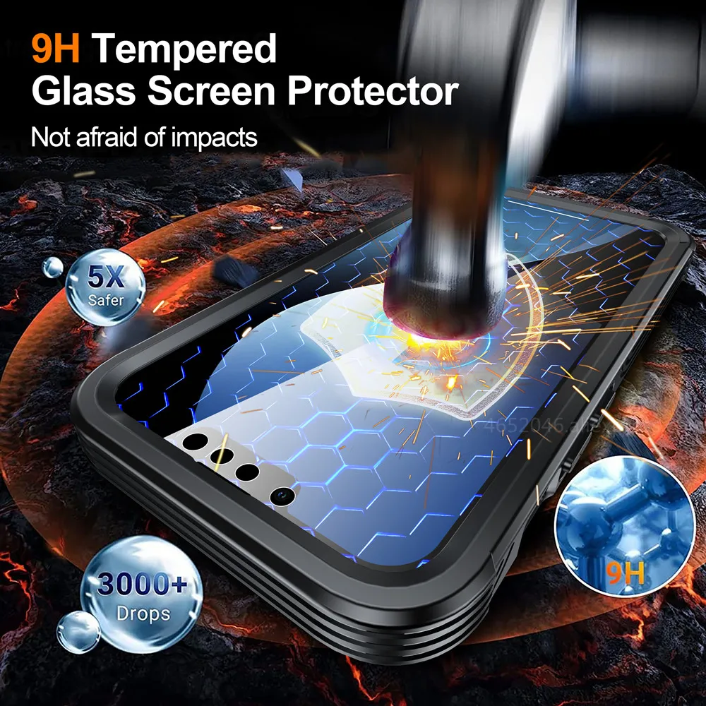 Double Layer Protection for iPhone SE4 2025 16 Pro Max 15 Pro 16 Plus Case Wireless Charging 360 Glass Shockproof Magnetic Cover