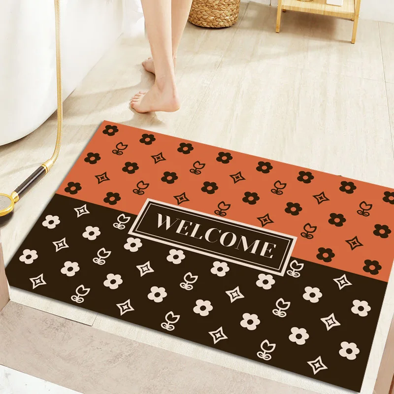 YFL High Quality 100% Polyester Microfiber Soft Absorbent Bathroom Customized Color Anti Slip Pvc Bathroom Mat Floor manufacture