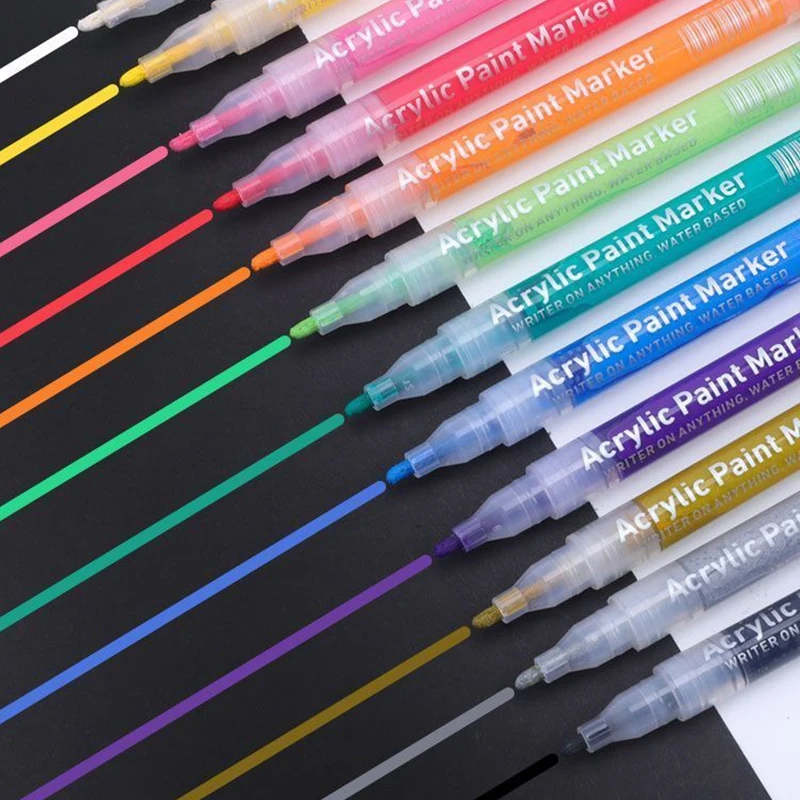 Touch love BX-136 12/24/36/48/60/72Colors Acrylic Paint Marker Pen for  Fabric Canvas Rock Stone Drawing Metal Ceramics Painting