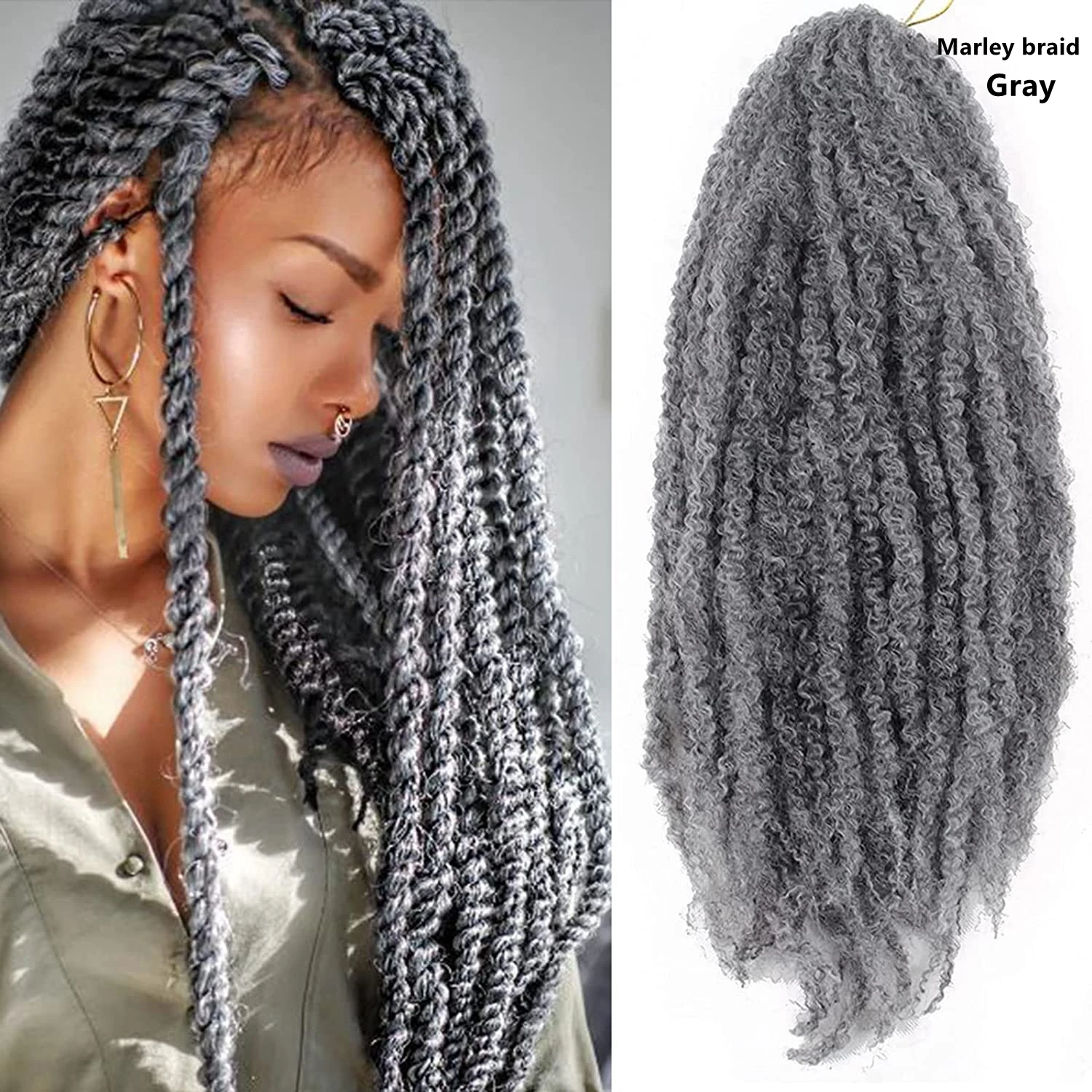 Marley Hair 24 Inch Springy Afro Twist Hair 8 Packs India | Ubuy