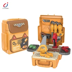 Workshop Juguete De Herramienta Backpack Plastic Engineer Pretend Play Kids Engineering Tools Toy Set