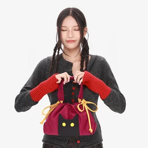 NOXXON Custom Drawstring Single Shoulder Bag Simple Casual Travel Sling Bag Small Crossbody Bag for Girls