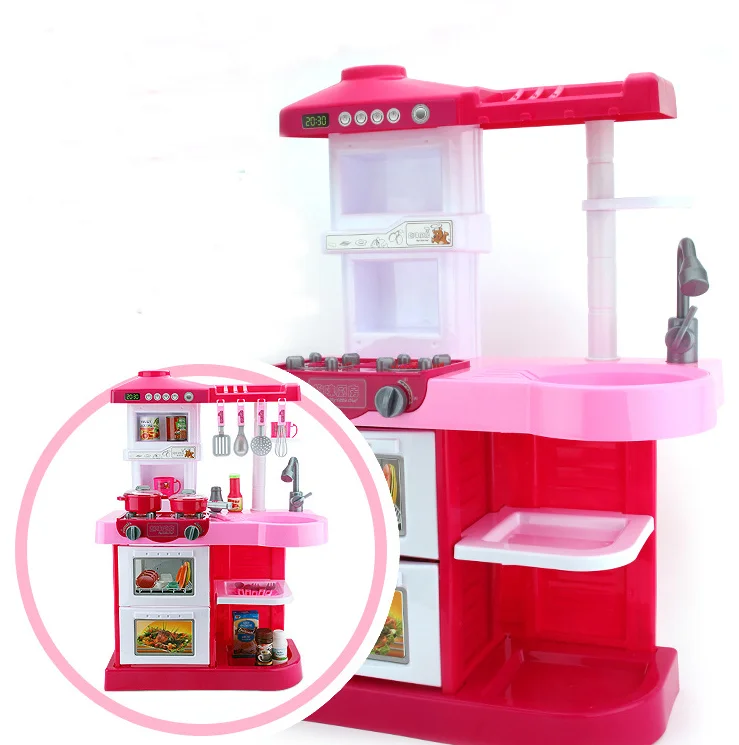 Kids Role Play 52 Pcs Interactive Kitchen Accessories Kitchen Cooking Play Set Educational Toys