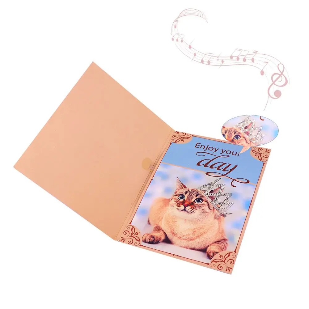 Personalized Custom Sound Chip Led Lights Musical Greeting Cards