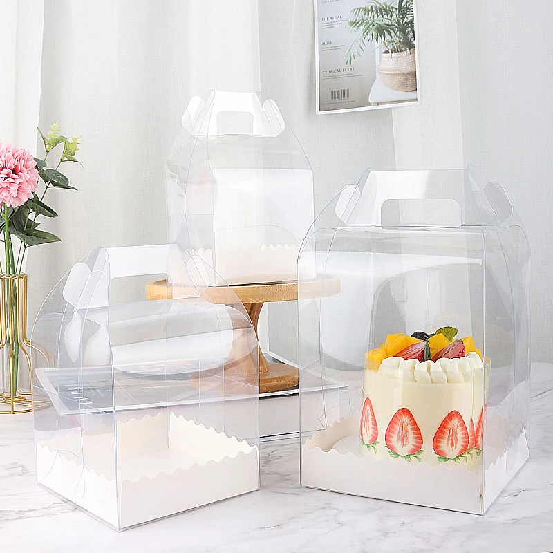 Cake Takeaway Boxes for Packaging Transparent Cup Plastic Custom Disposable Bakery Food Grade Small 5 Inch XINDA Packaging Clear