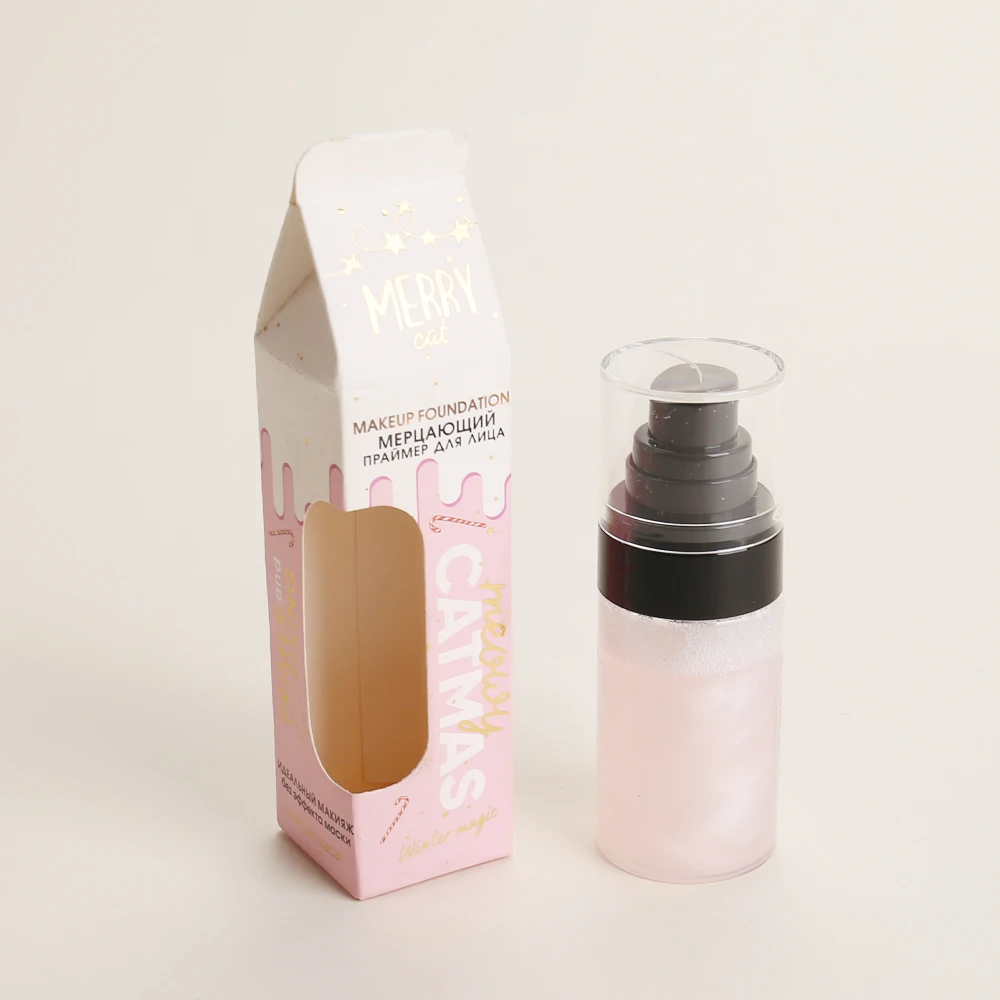 Jinayon Custom White Card Paper Window Opening Box Skin Care Serum Packaging UV Coating Embossing Folding Soft Cosmetic Box