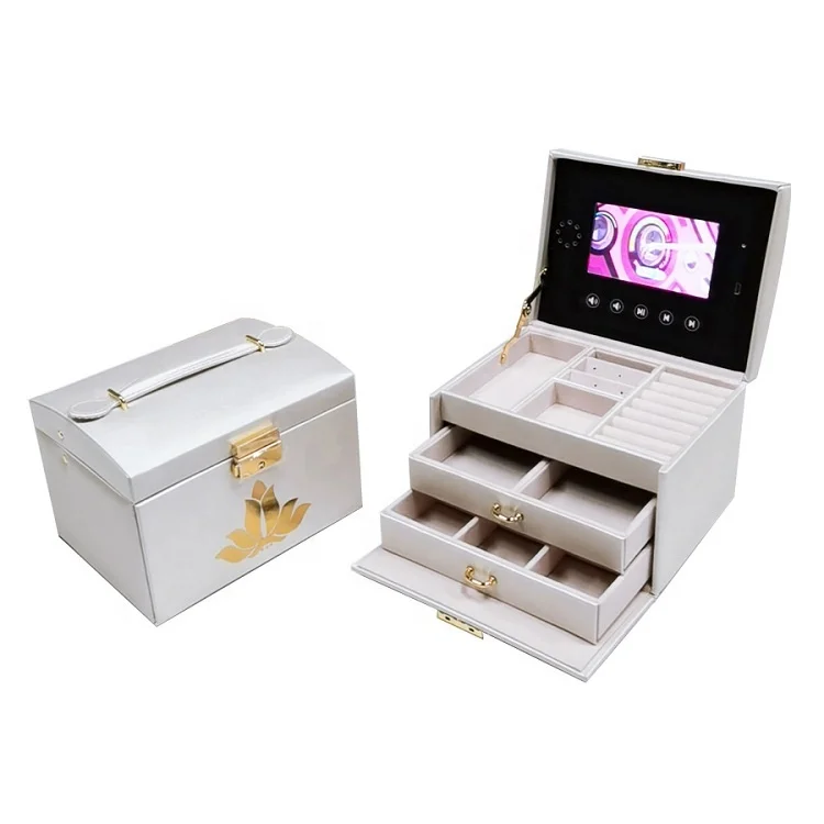 Неожиданного подарка упаковывая картон дисплей экран ЖК-видео коробка ювелирных изделий