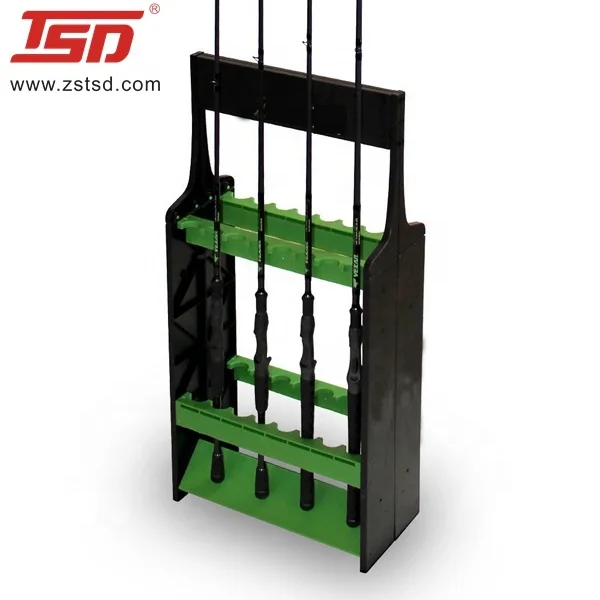 Custom Retail Store Fishing Pole Float Acrylic Fishing Float Rod Display  Rack Shelf Stand