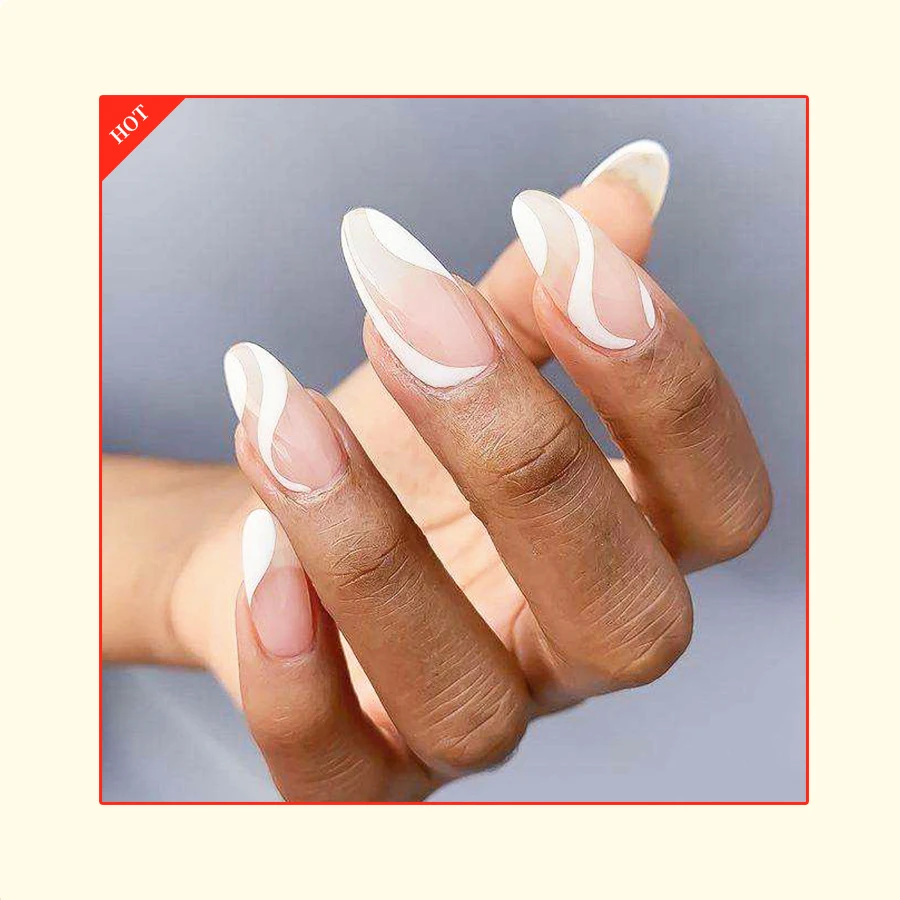 Amazon.com: French Tip Press on Nails Short Square Fake Nails Cute Pink  Glue on Nails with Rhinestones Designs Extra Short French Acrylic Nails  Small Best Artificial Nails for Women Girls : Industrial
