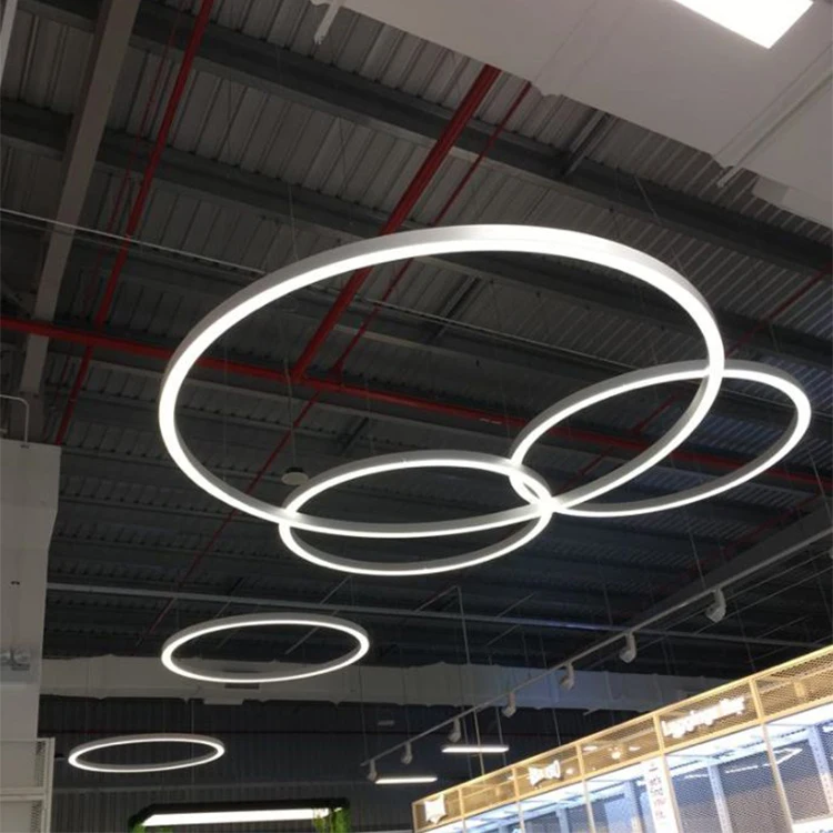 モダンな照明 シーリングペンダントライト 1.2m リング型吊り下げLED