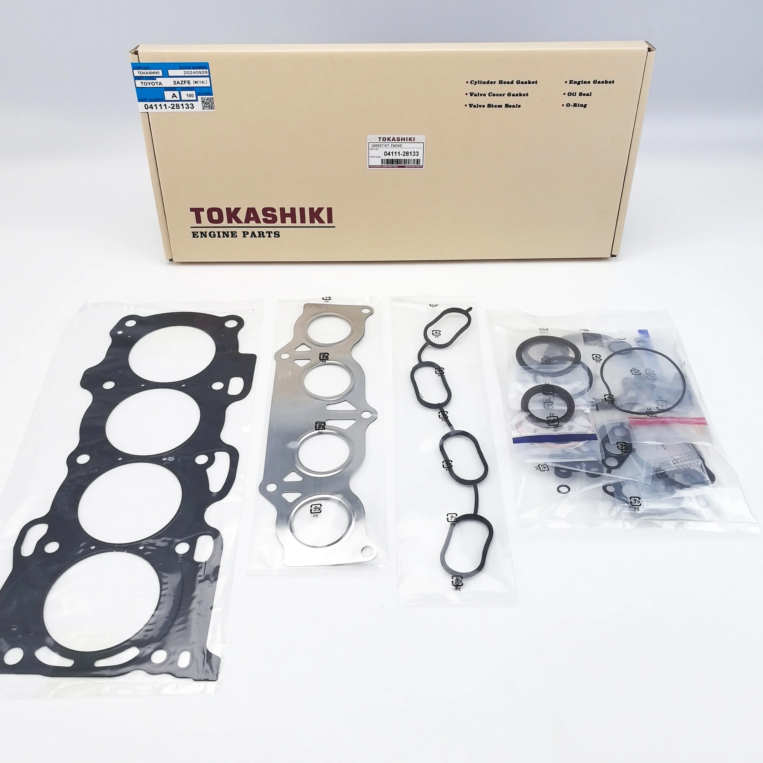 2AZFE Engine Overhaul Gasket Kit - High-Quality TOKASHIKI