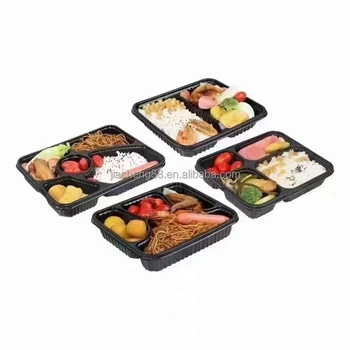 4.5 6 Compartment Disposable Plastic Meat Pie Patty Packaging Tray, Plastic Food Trays