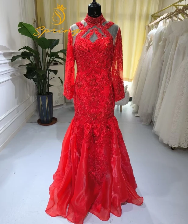 S094N New Modern Long Sleeve African Lace Export Cross-border Bridal  Mermaid Wedding Dress| Alibaba.com