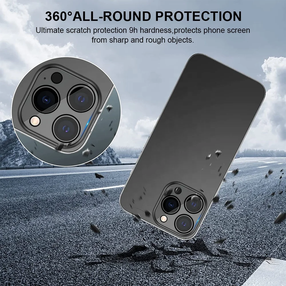 Camera Lens Protector 9H Tempered Glass Protector for iPhone 11 12 13 14 15 Pro Max Camera Lens with Flash Night Shot Circle