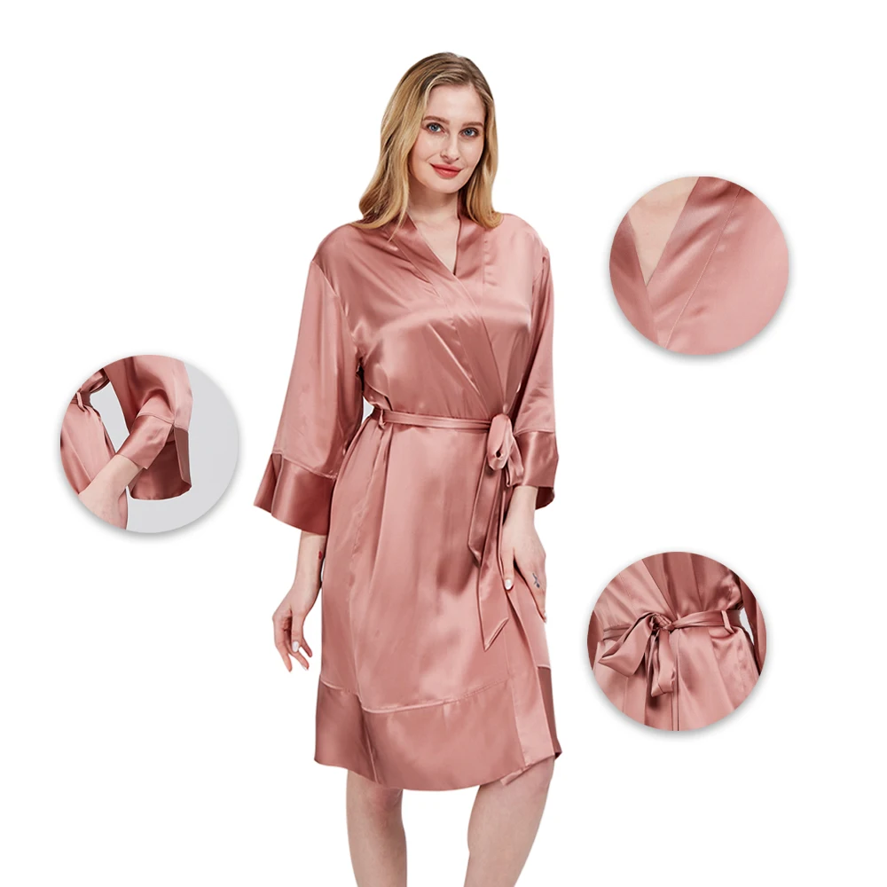 【ヤーからで】 卸売2022高級バスローブ100 シルク着物女性用シルクサマーパジャマ Buy Silk Robes In Bulk