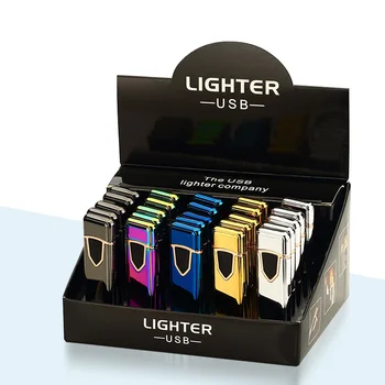 Creative Metal Windproof Electronic Fingerprint Induction Cigarette Lighter mini lighter for cigarette
