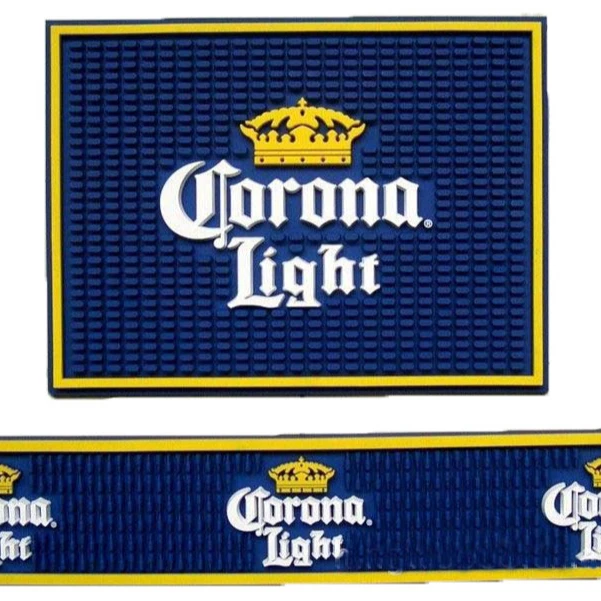 Rubber Bar Spill Mat with Personalized Pvc bar Mat for Spills Drink Custom Branded  LOGO PVC Counter Sublimation bar Mat