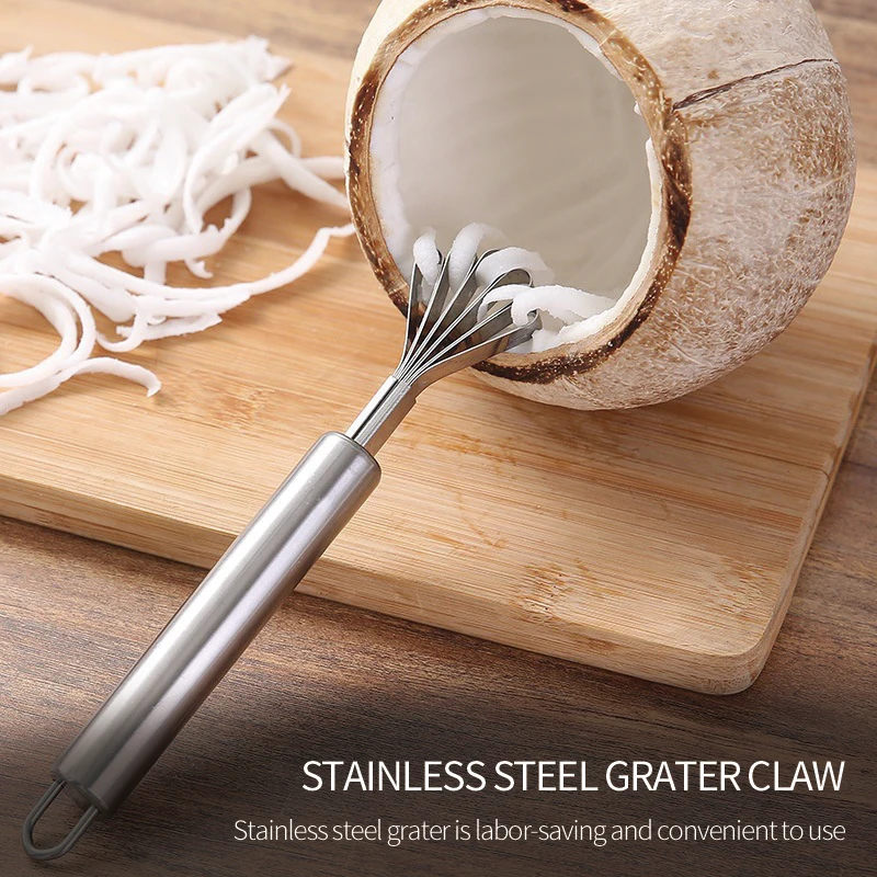 Manual  Coconut Scraper Fish Scale Remover Fruit and Vegetable Grater Stainless Steel Coconut Grater for Kitchen
