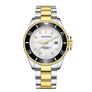 Custom logo auto mechanical watch luminous automatic wrist mechanical mens watch with date