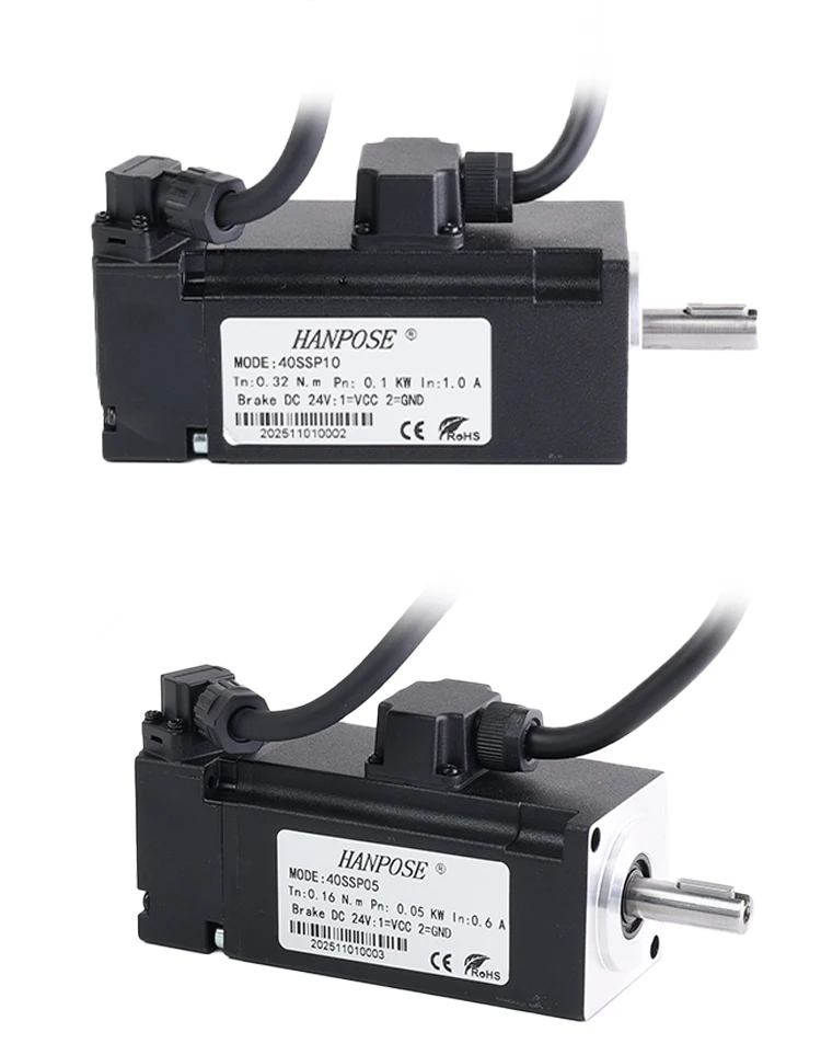 product hanpose servo brake motor 40ssp10 asd210 100w 1a 18  motor length 1045mm ip65 servo motor 40ssp05 asd210 50w-7