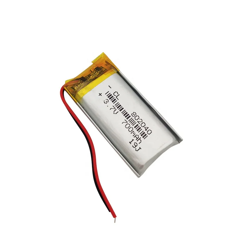 802040 700mah 3.7v Lipo Li-polymer rechargeable battery for