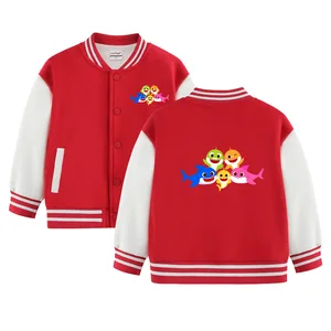Customized Children's Autumn Cartoon Breathable Cotton Shell Worsted Fabric Boys' & Girls' New All-match Jacket Clothes for Kids