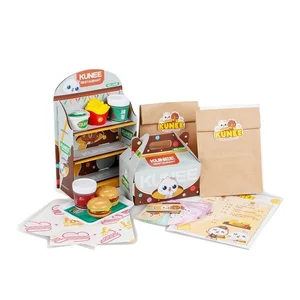 ITTL Plastic Convenience Store Restaurant Pretend Play Set Board Games Vending Machine Toy Color Box Packaging Preschool Ages