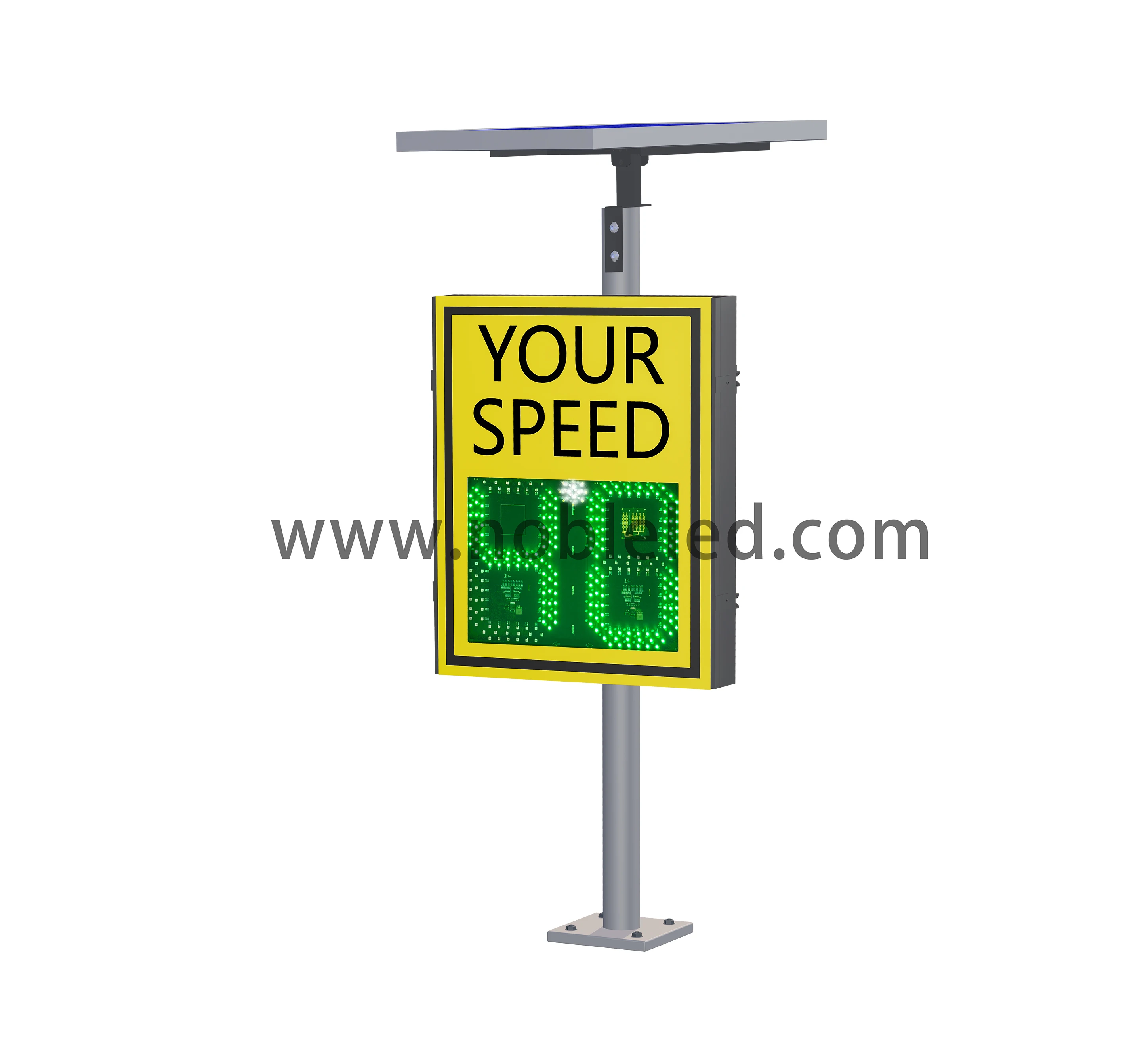 High Quality Solar Powered Radar Speed Sign - Noble NBTR88-S30-SI