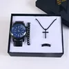 M3207-Set regalo da 5 pezzi: orologio, collana, anello, bracciale