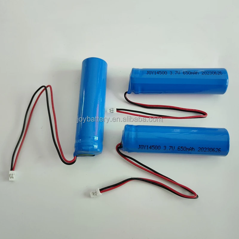 High Quality 14500 Cylindrical Lithium Li Ion Batteries 3.7v 650mah ...