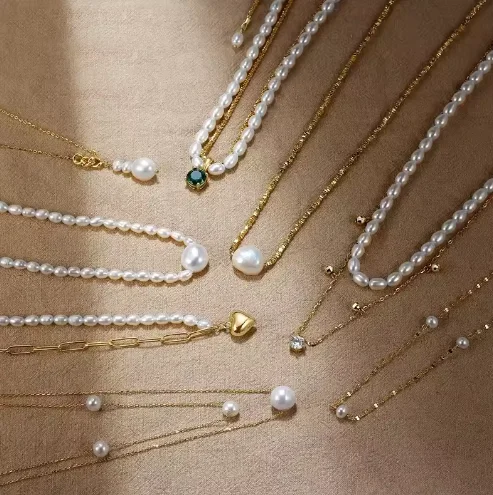 Minimalist White Round Pearls Natural Handmade Eco-friendly Luxury Women's Daily Wear Pure Pearl Necklace with Gift Box