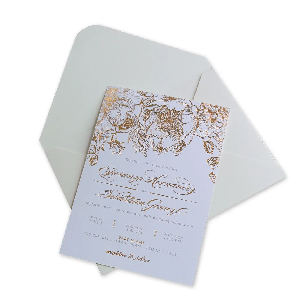 ユニークなデザインのバラの印刷と封筒を備えた古典的な綿紙の結婚式の招待カードの箔の言葉 Buy 招待カード ユニークな結婚式の招待状 結婚式の招待状カードフォイリング Product On Alibaba Com