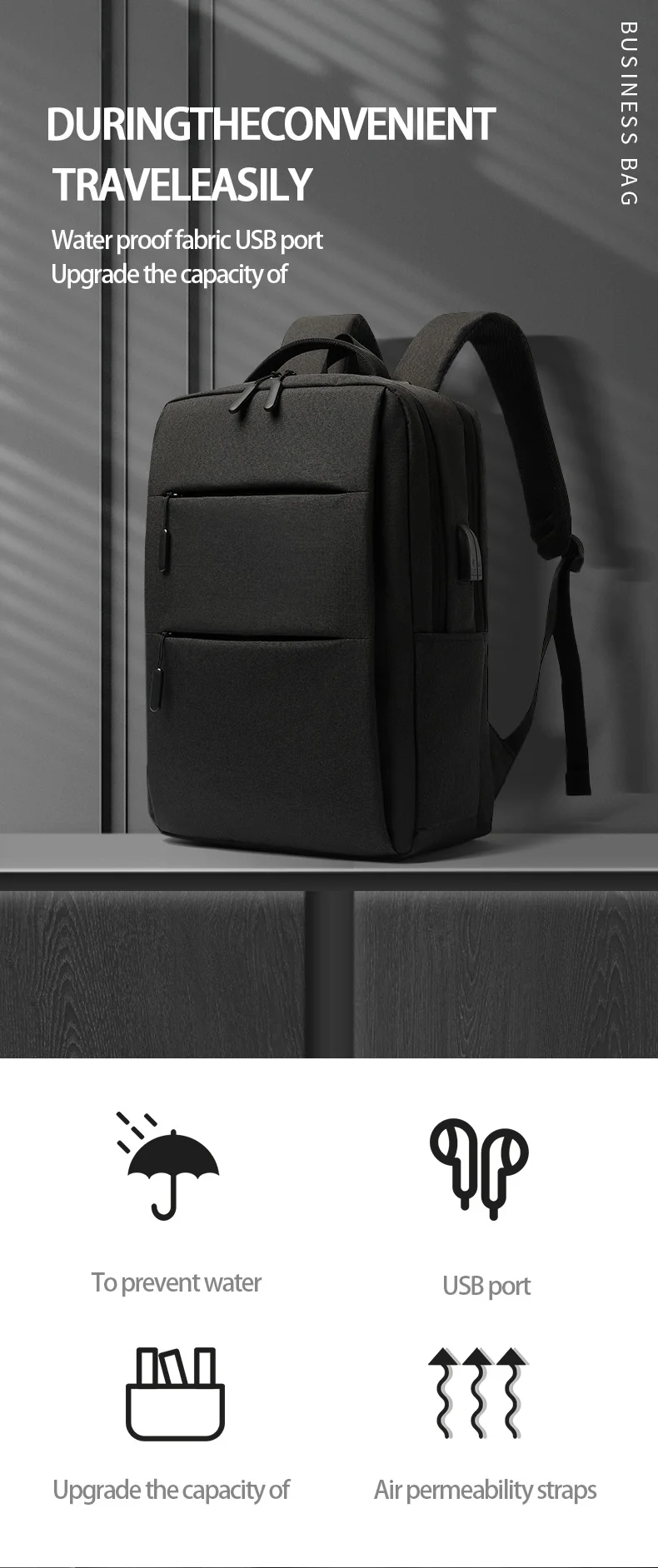 Outdoor Travel Anti-theft Waterproof Backpack Bags Multi-function ...