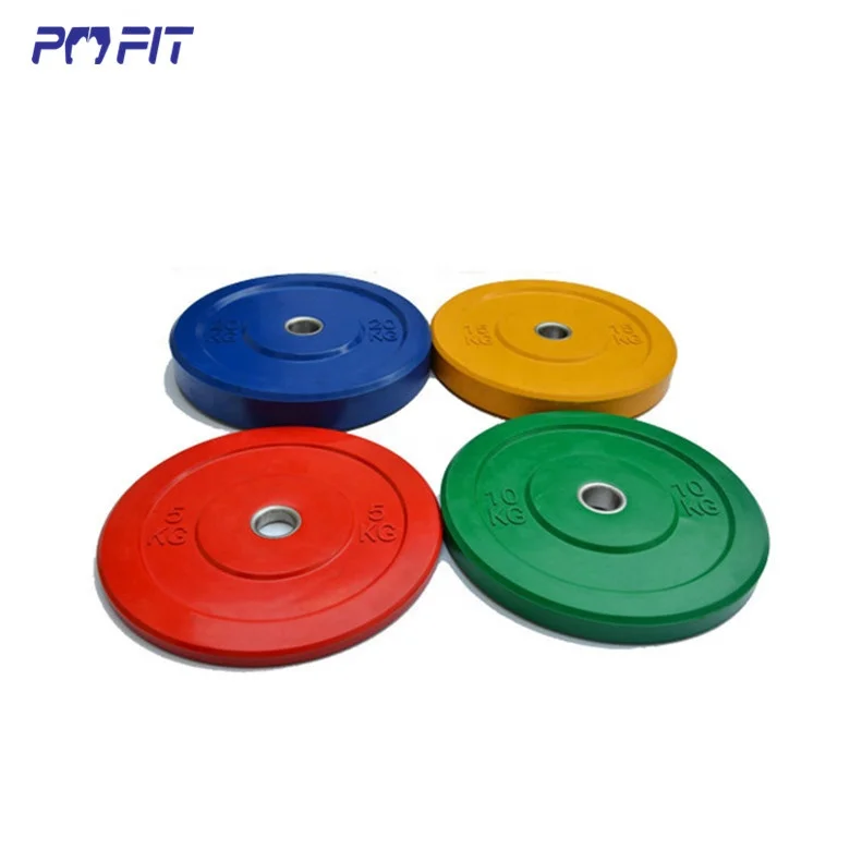 Cheap Price Fitness Color Rubber Plate 10kg 15kg Barbell Weight