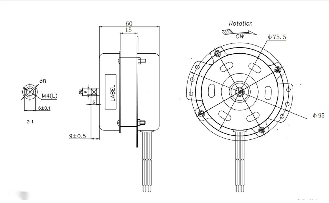 Ac motor 110-240V 50/60Hz  30-60W action on Medical apparatus