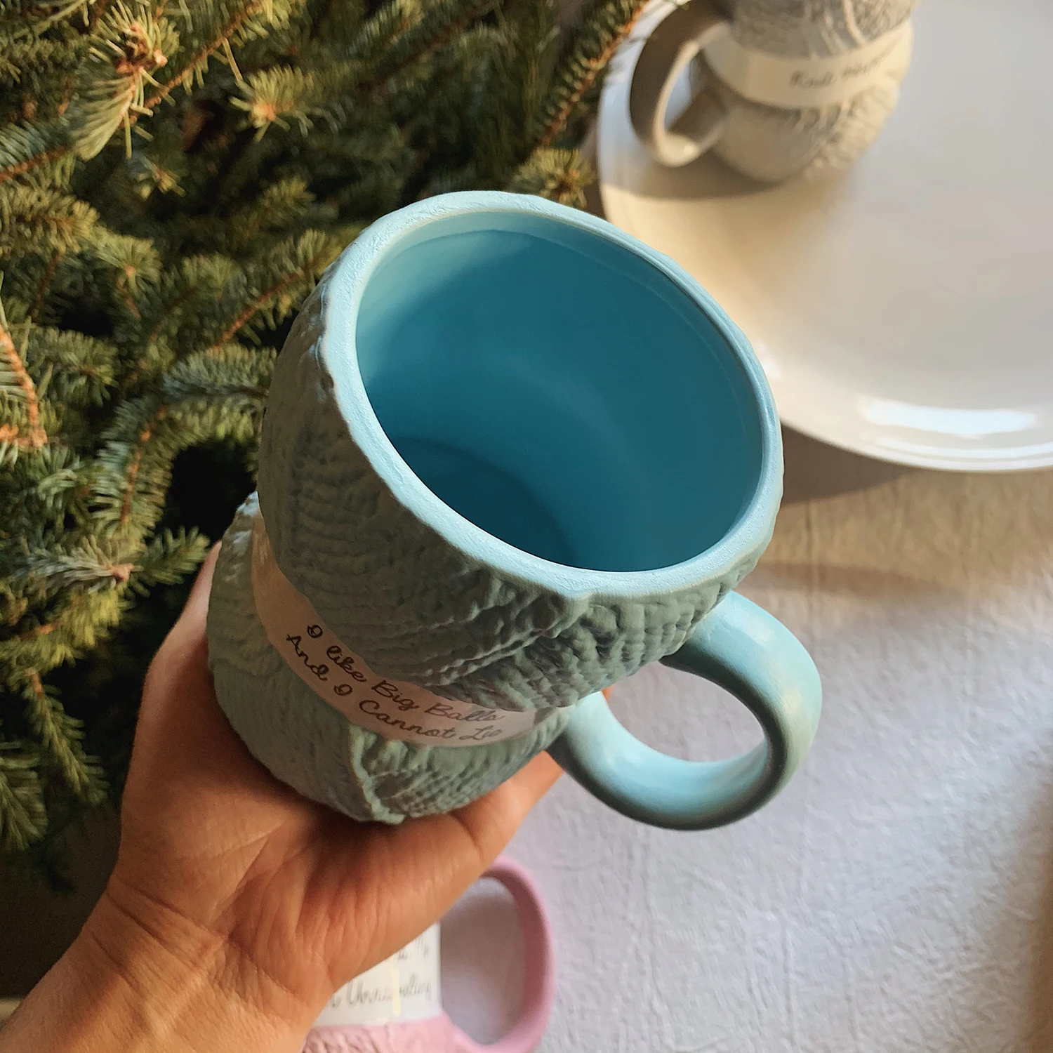 Custom Creative Colorful Wool Ceramics Coffee Mugs for Gift
